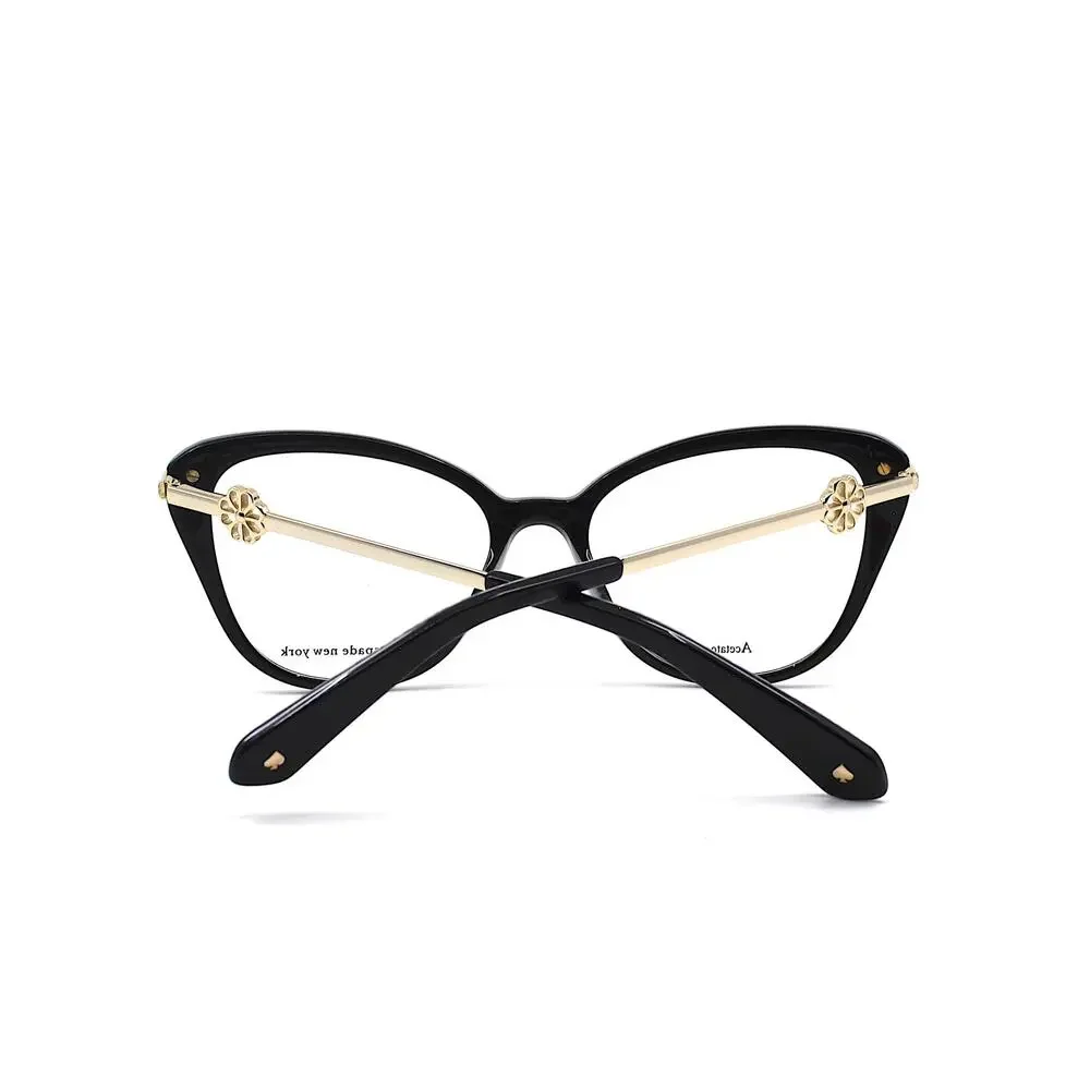 NEW KATE SPADE FLAVIA 807 BLACK/GOLD AUTHENTIC EYEGLASSES FRAME